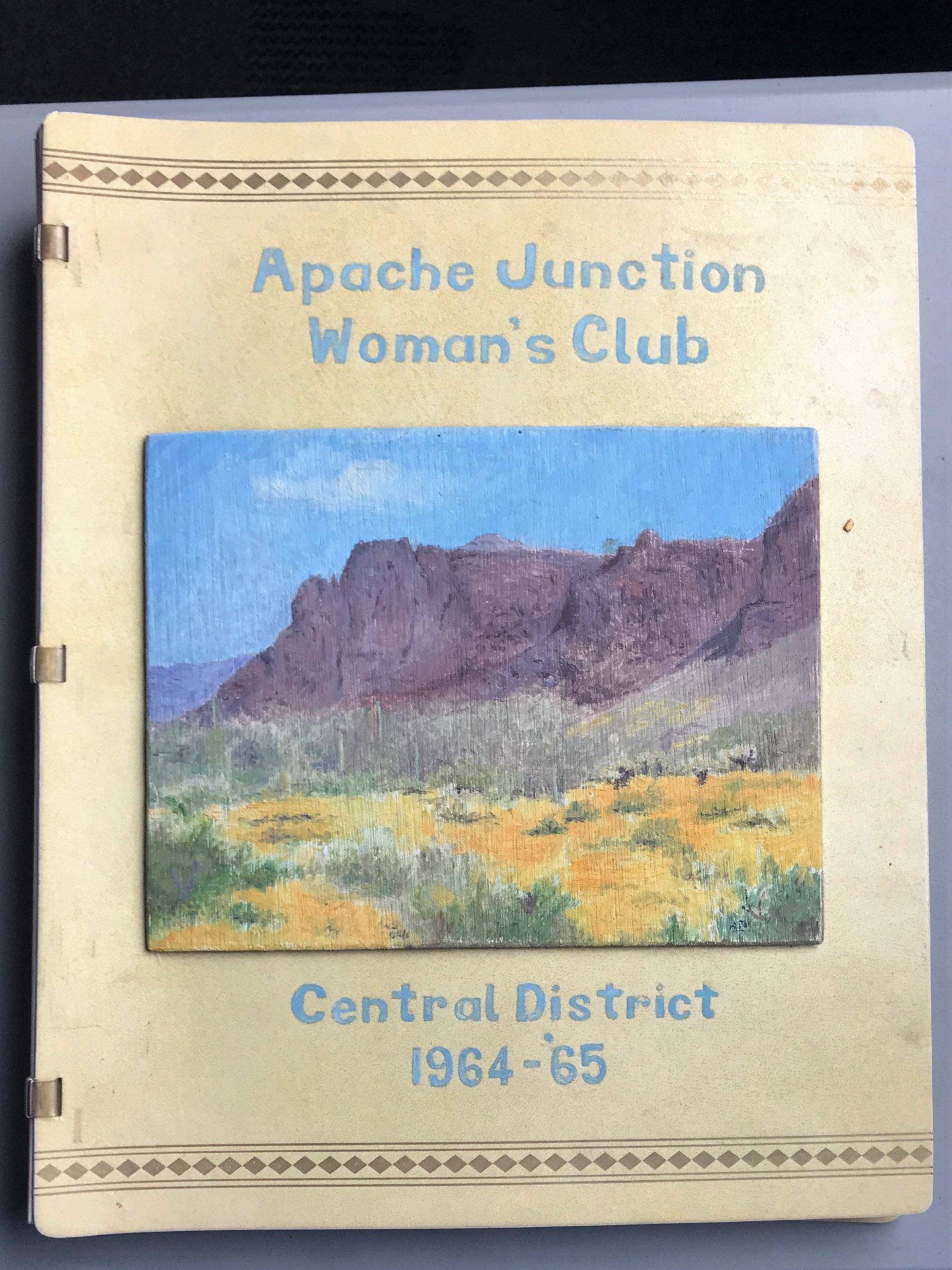 Apache Junction Woman's Club Scrapbook (1964 - 1965) - Cover Page